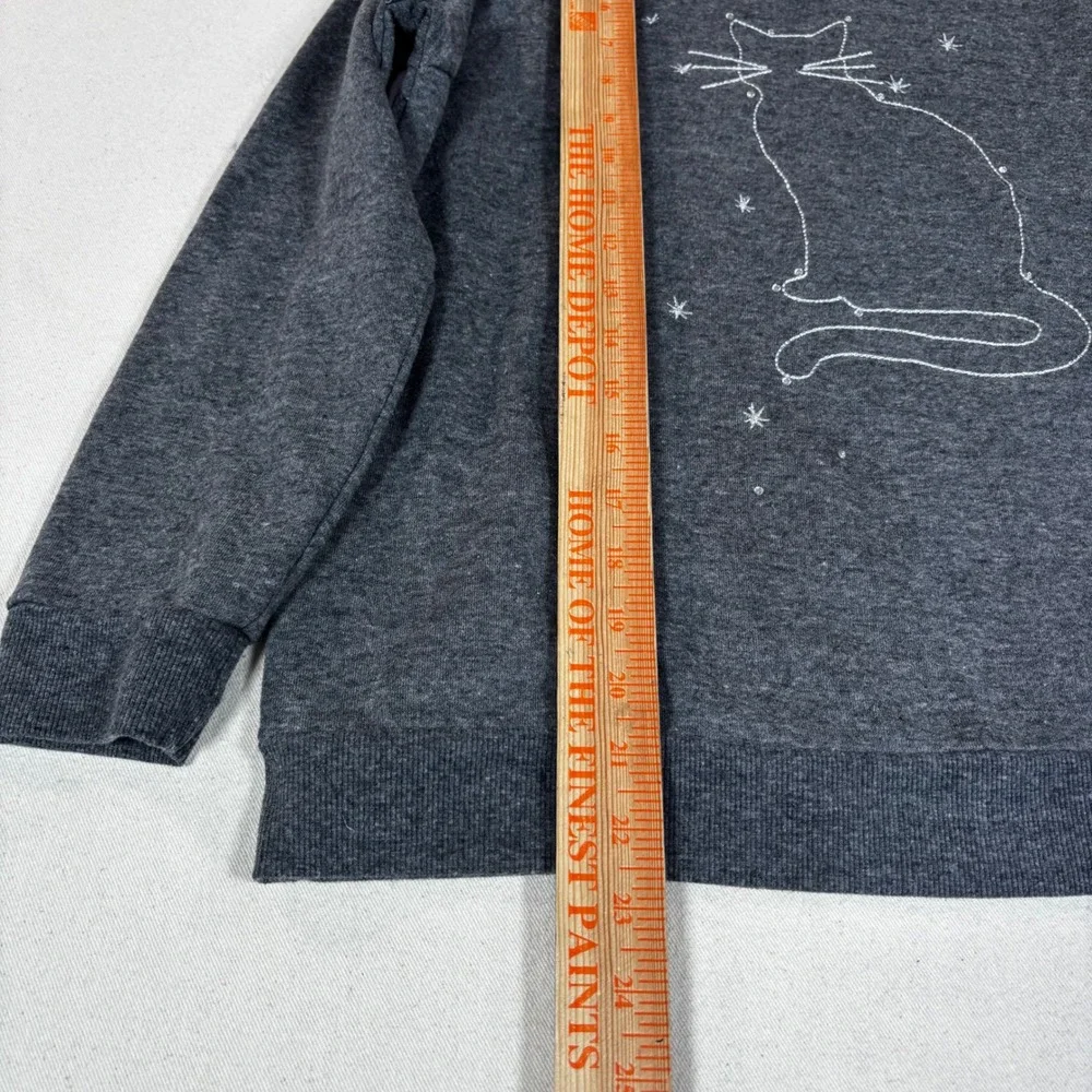 ModCloth Charcoal Gray Cat Graphic Sweatshirt - Picture 8 of 10